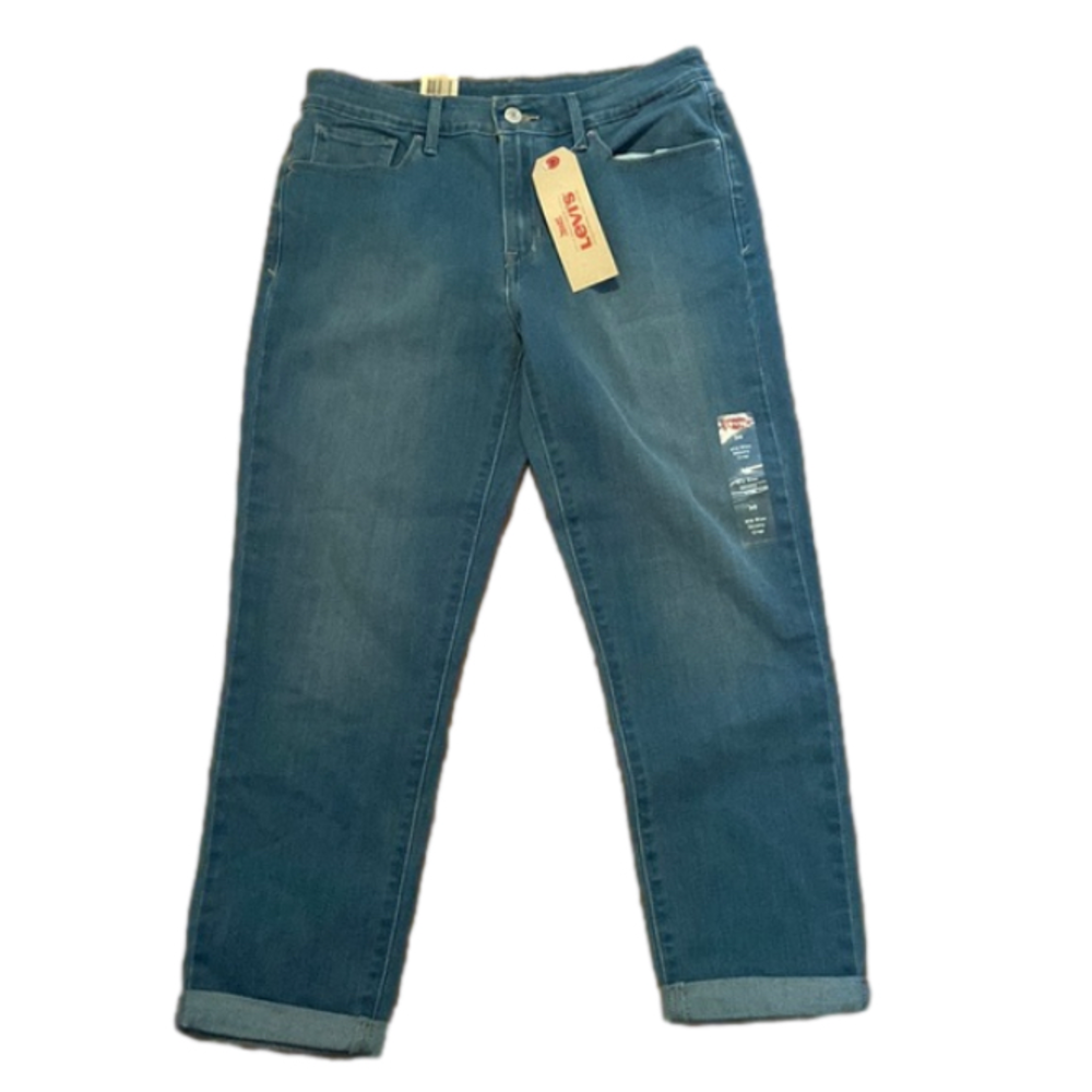 Levi’s Mid Rise Skinny Crop Jeans Cuffs Size 30